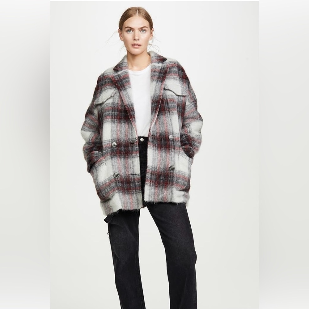 Iro Nashville Plaid Wool Blend Jacket